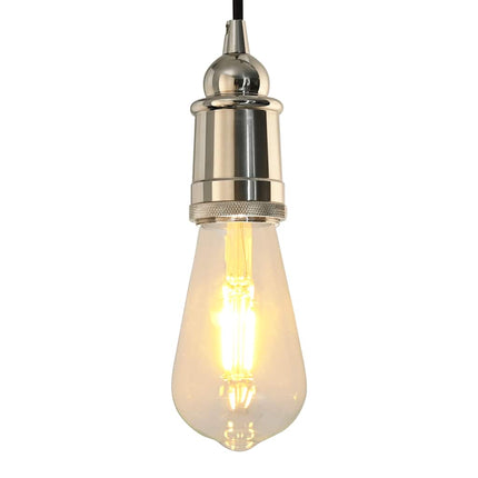 Lamphållare 2 st Satin Nickel E27