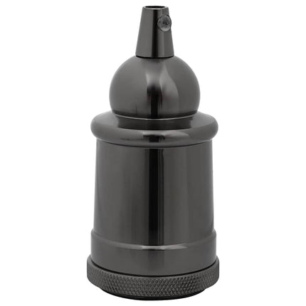 Lamphållare 2 st blank svart E27
