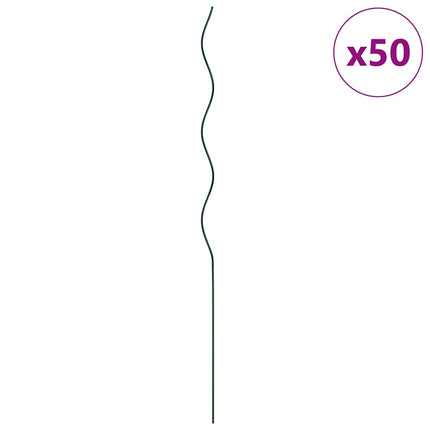 Växtstöd 50 pcs Grön 110 x 0.6 x 0.6 cm Stål