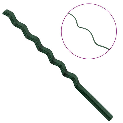 Växtstöd 50 pcs Grön 150 x 0,6 x 0,6 cm Stål