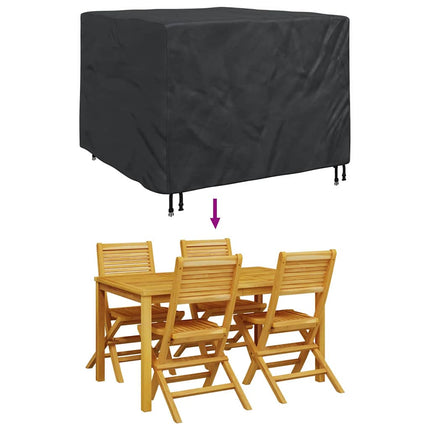 Möbelöverdrag Svart 125 x 125 x 74 cm 420D Oxford tyg