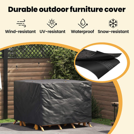Möbelöverdrag Svart 135 x 135 x 90 cm 420D Oxford tyg