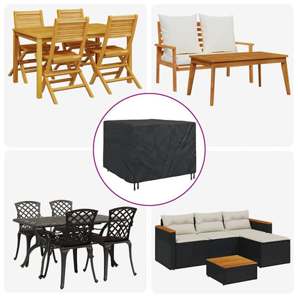 Möbelöverdrag Svart 135 x 135 x 90 cm 600D Oxford Tyg
