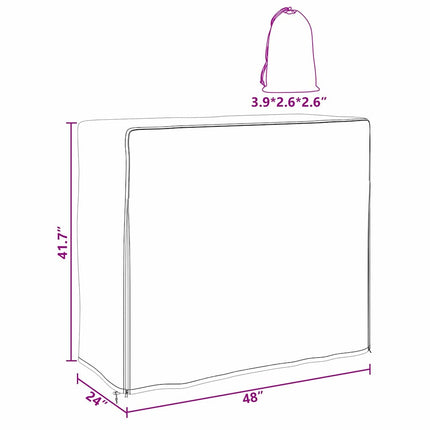 Vedställsskydd Enfärgad Svart 61 x 122 x 106 cm 210D Oxford Tyg