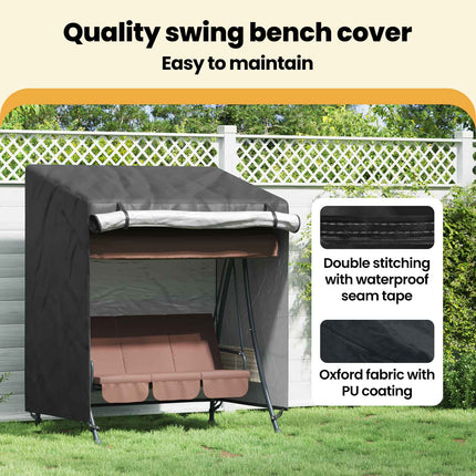 Skydd för utomhusgunga Svart 135 x 100 x 165 cm 420D Oxford Tyg