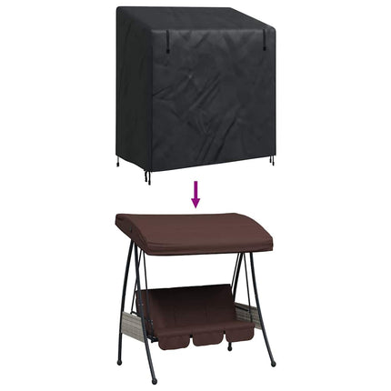 Skydd för utomhusgunga Svart 135 x 100 x 165 cm 600D Oxford Tyg
