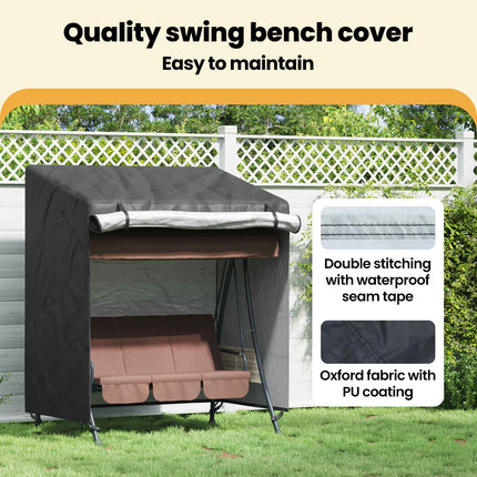 Skydd för utomhusgunga Svart 155 x 95 x 165 cm 210D Oxford Tyg