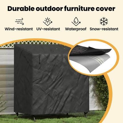 Skydd för utomhusgunga Svart 175 x 125 x 180 cm 210D Oxford Tyg