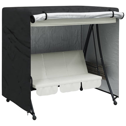 Skydd för utomhusgunga Svart 175 x 125 x 180 cm 420D Oxford tyg