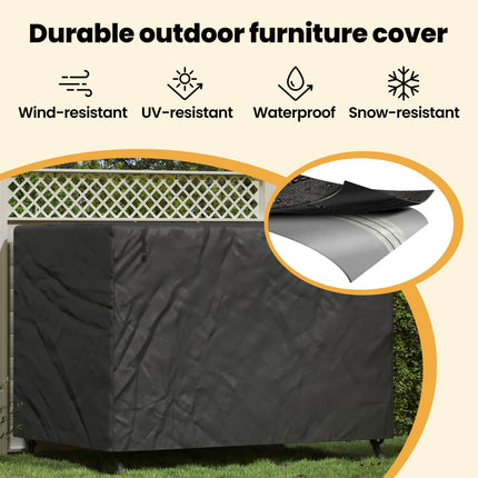 Skydd för utomhusgunga Svart 220 x 150 x 150 cm 210D Oxford Tyg