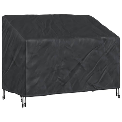 Trädgårdsbänkskydd Svart 134 x 70 x 65 / 94 cm 210D Oxford Tyg