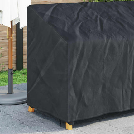 Trädgårdsbänkskydd Svart 165 x 70 x 65 / 94 cm 420D Oxford Tyg