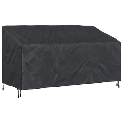 Trädgårdsbänkskydd Svart 185 x 85 x 65 / 94 cm 600D Oxford Tyg