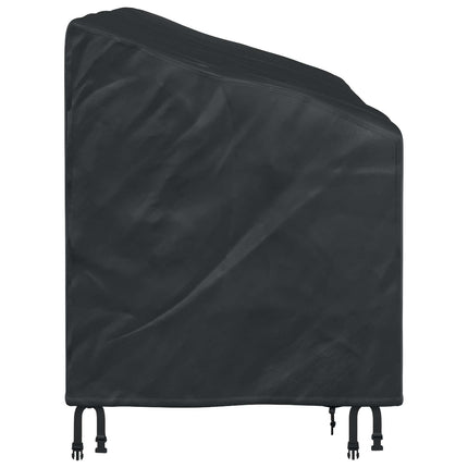 Trädgårdsbänkskydd Svart 185 x 85 x 65 / 94 cm 600D Oxford Tyg