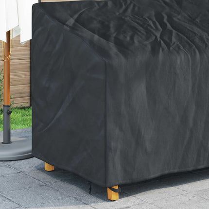 Trädgårdsbänkskydd Svart 205 x 85 x 65 / 94 cm 210D Oxford Tyg