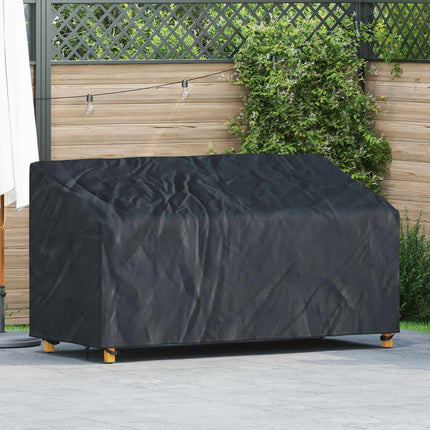 Trädgårdsbänkskydd Svart 205 x 85 x 65 / 94 cm 210D Oxford Tyg