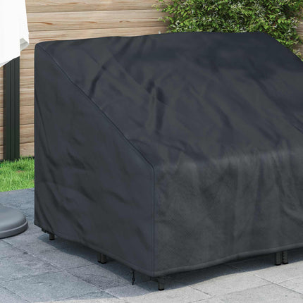 Trädgårdsbänkskydd Svart 130 x 95 x 40 / 80 cm 420D Oxford Tyg