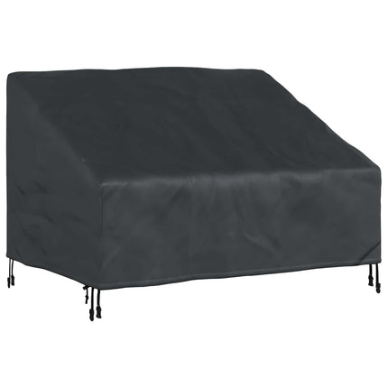 Trädgårdsbänkskydd Svart 130 x 95 x 40 / 80 cm 420D Oxford Tyg