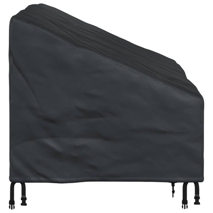 Trädgårdsbänkskydd Svart 130 x 95 x 40 / 80 cm 420D Oxford Tyg