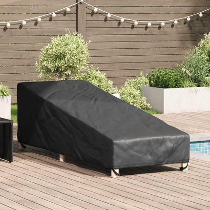 Utomhusmöbelöverdrag Svart 203 x 81 x 63 cm 210D Oxford Tyg