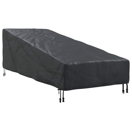 Utomhusmöbelöverdrag Svart 203 x 81 x 63 cm 210D Oxford Tyg