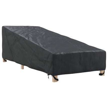 Utomhusmöbelöverdrag Svart 203 x 81 x 63 cm 420D Oxford tyg