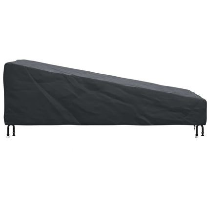 Utomhusmöbelöverdrag Svart 203 x 81 x 63 cm 420D Oxford tyg