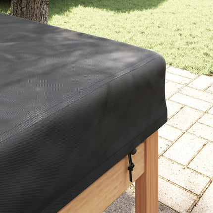 Bordskydd Enfärgad Svart 242 x 102 x 15 cm tyg