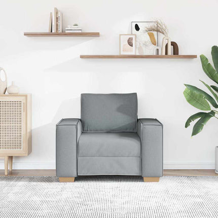 Soffa ljusgrå 100x78x84 cm tyg