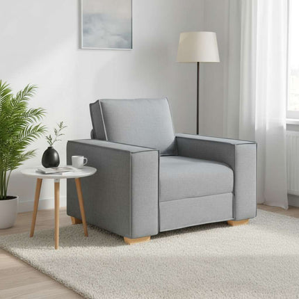 Soffa ljusgrå 100x78x84 cm tyg