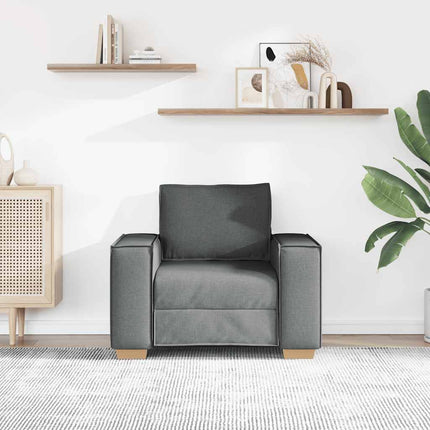 Soffa mörkgrå 100x78x84 cm tyg