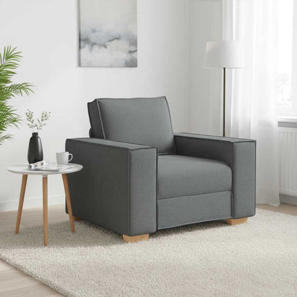 Soffa mörkgrå 100x78x84 cm tyg