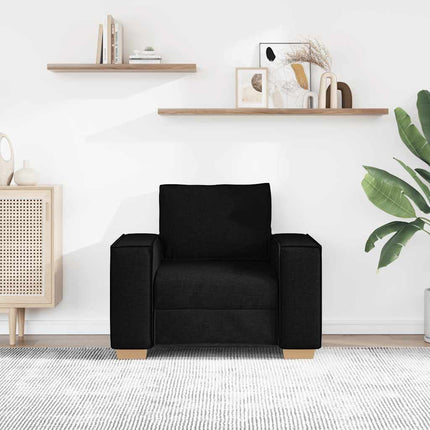 Soffa svart 100x78x84 cm tyg