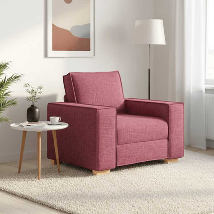 Soffa vinröd 100x78x84 cm tyg