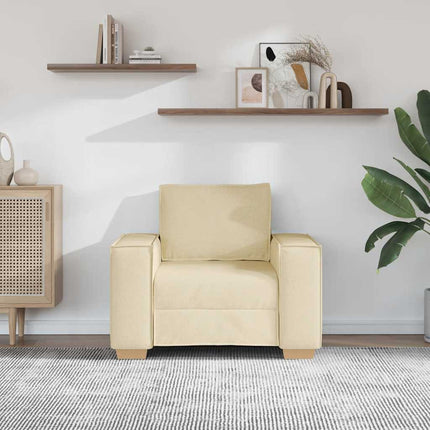 Soffa krämfärgad 100x78x84 cm tyg