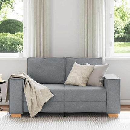 2-sitssoffa ljusgrå 160x78x84 cm tyg