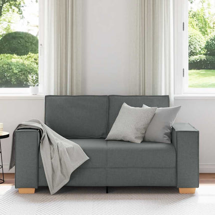 2-sitssoffa mörkgrå 160x78x84 cm tyg