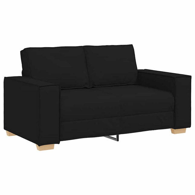 2-sitssoffa svart 160x78x84 cm tyg