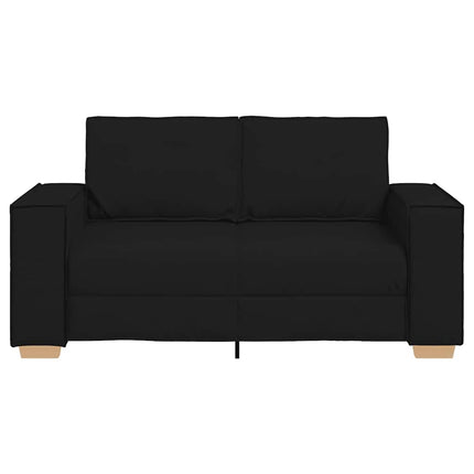2-sitssoffa svart 160x78x84 cm tyg