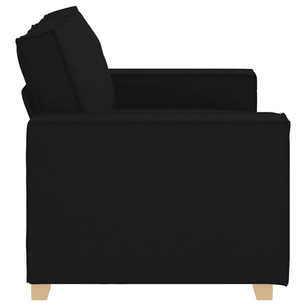 2-sitssoffa svart 160x78x84 cm tyg
