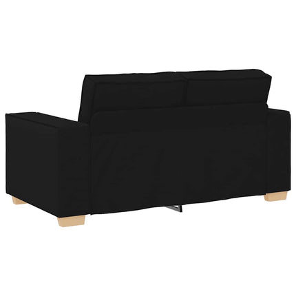 2-sitssoffa svart 160x78x84 cm tyg