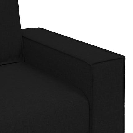 2-sitssoffa svart 160x78x84 cm tyg
