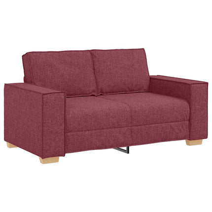 2-sitssoffa vinröd 160x78x84 cm tyg