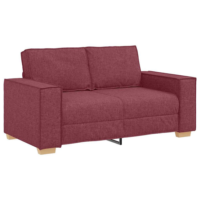 2-sitssoffa vinröd 160x78x84 cm tyg