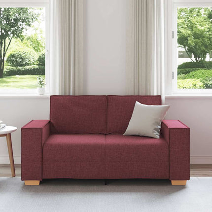 2-sitssoffa vinröd 160x78x84 cm tyg