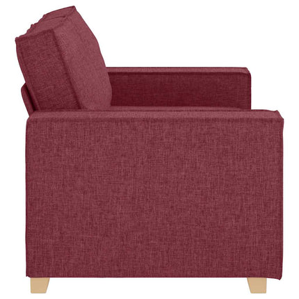 2-sitssoffa vinröd 160x78x84 cm tyg