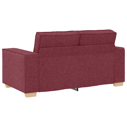 2-sitssoffa vinröd 160x78x84 cm tyg
