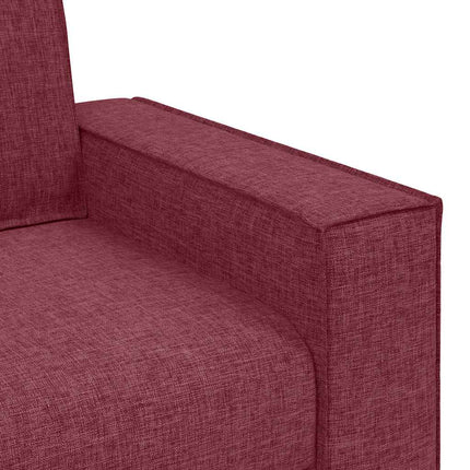 2-sitssoffa vinröd 160x78x84 cm tyg