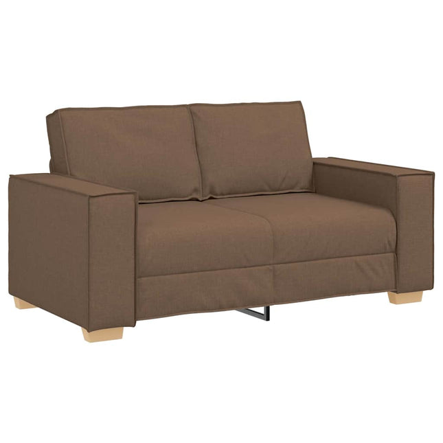2-sitssoffa brun 160x78x84 cm tyg