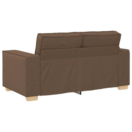 2-sitssoffa brun 160x78x84 cm tyg